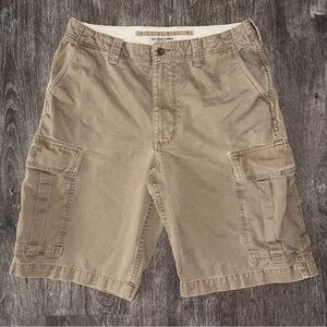 Ralph Lauren Polo Jeans Khaki Tan Cargo Shorts Size 34 Y2K Grunge Camp Gorpcore